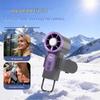 Rechargeable USB Handheld Mini Fan with Digital Display & Ice Pack Pocket