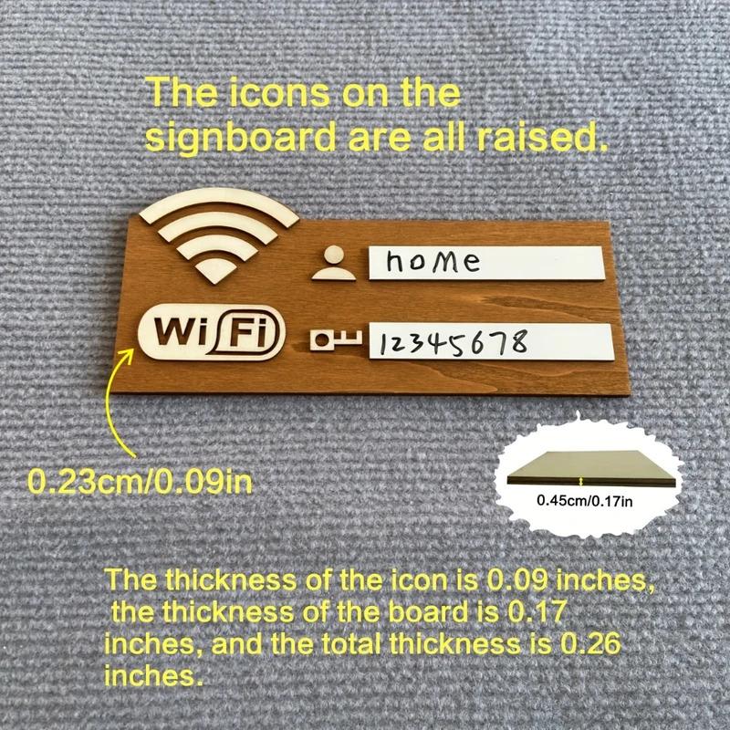 1pc Vintage Wooden Wifi Password Sign - Wall Mounted Home Decor, No Electricity Needed, Indoor/Outdoor Use, Minimalist & Durable