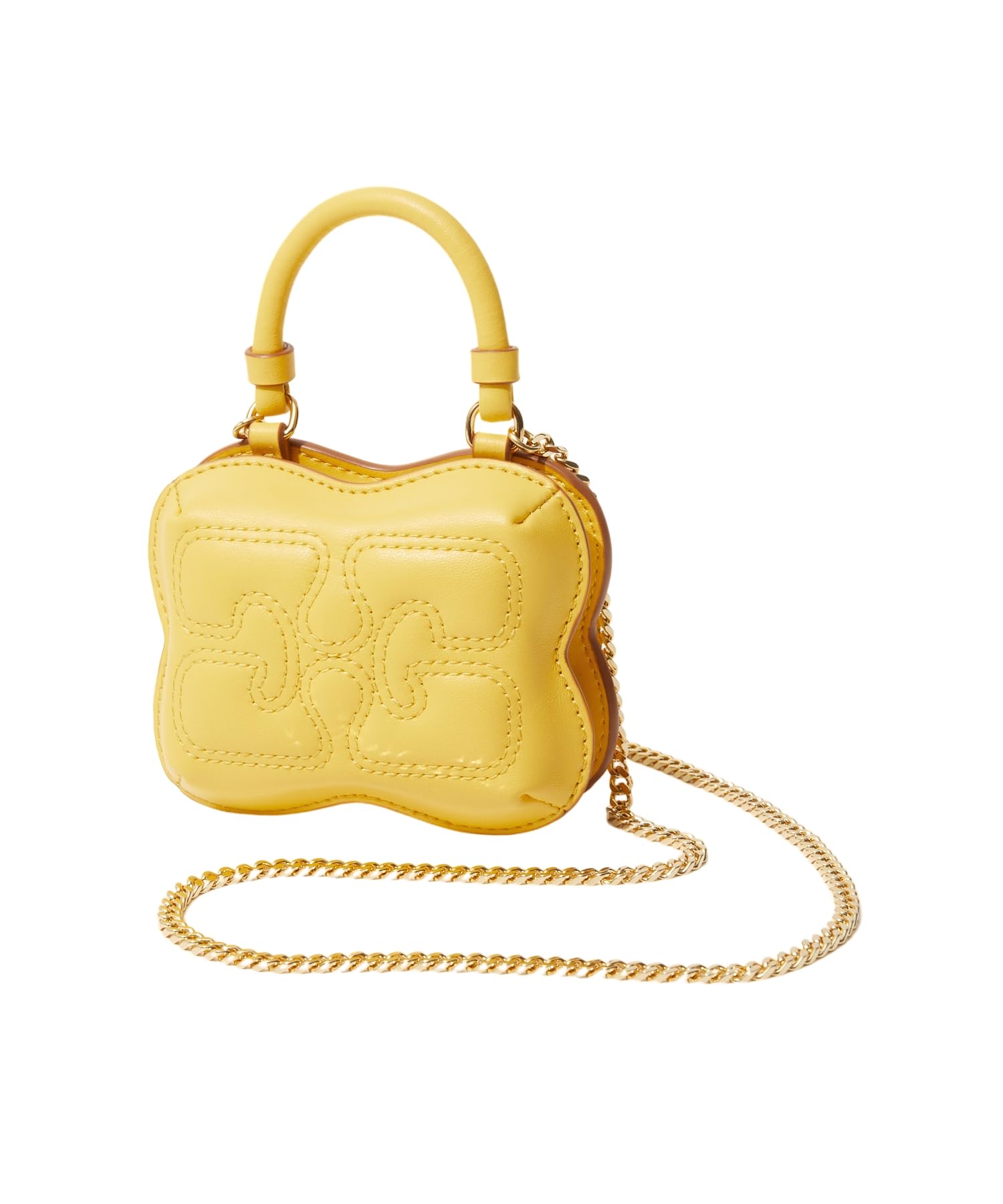 

GANNI Butterfly Nano Crossbody Shoulder A5673 Golden Kiwi Women s Bag, 5893, [Used]