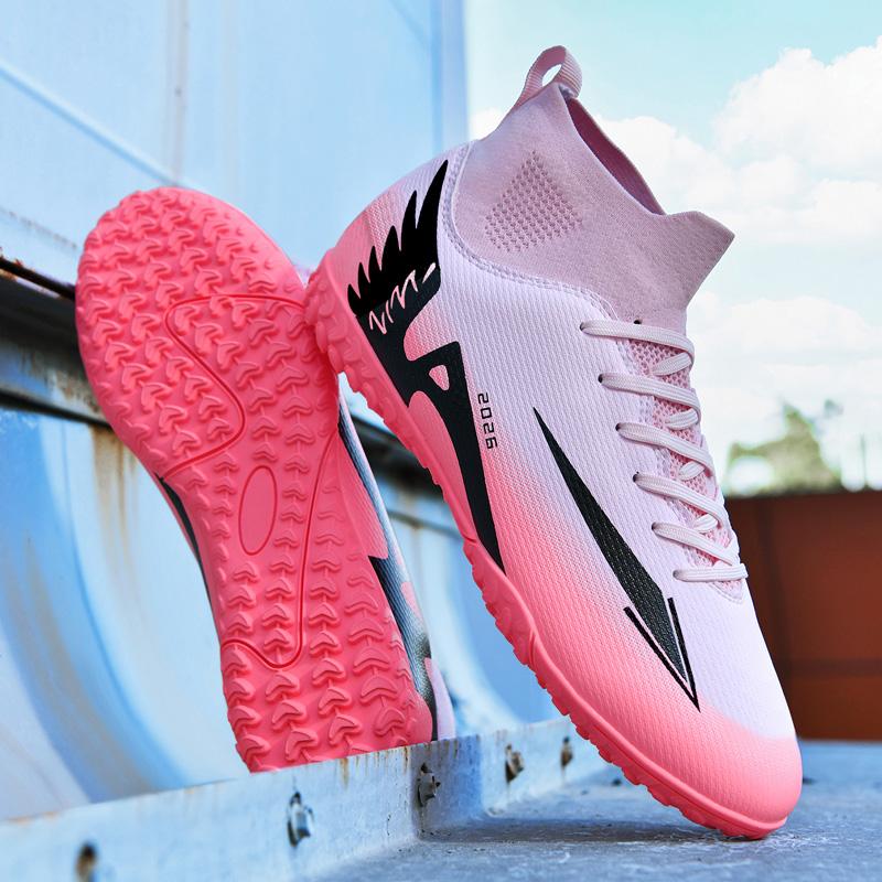 Neue Herren-Fußballschuhe Outdoor Hoher Knöchel Rutschfest Sportschuhe Ultraleicht Indoor-Fußballschuhe Hochwertig Futsal Rutschfest
