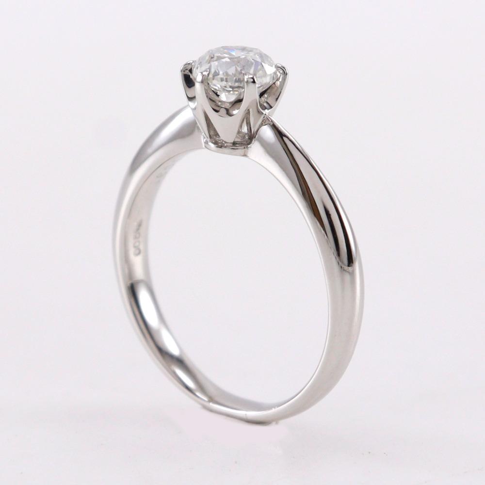 Ring Pt900Platina/diamant #7.4(US-storlek) 5,4g Använt av kvinnor