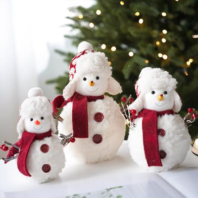 1PC Plush Modern Simplicity Knitted Handmade Christmas Desktop Doll Multi-element Ornament Festival Atmosphere