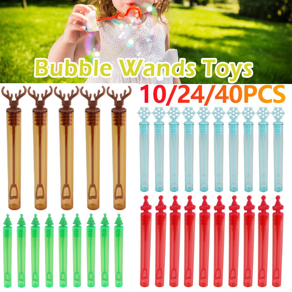 10-40pcs Bubble Tube Soap Bottle Bubble Wands Bubble Soap Bottle Party Supplies Colorful Bubble Stick Sets Wedding Guests Gifts