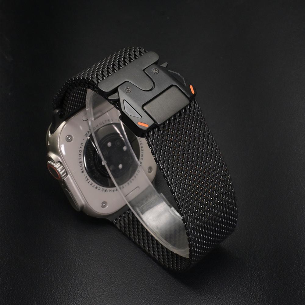 Milanese Band voor Apple Watch Ultra3 Band 49mm 46mm 45mm 44mm Mannen Metalen Armband voor Iwatch 11 10 9 8 7 6 5 4 SE3 Correa Luxe