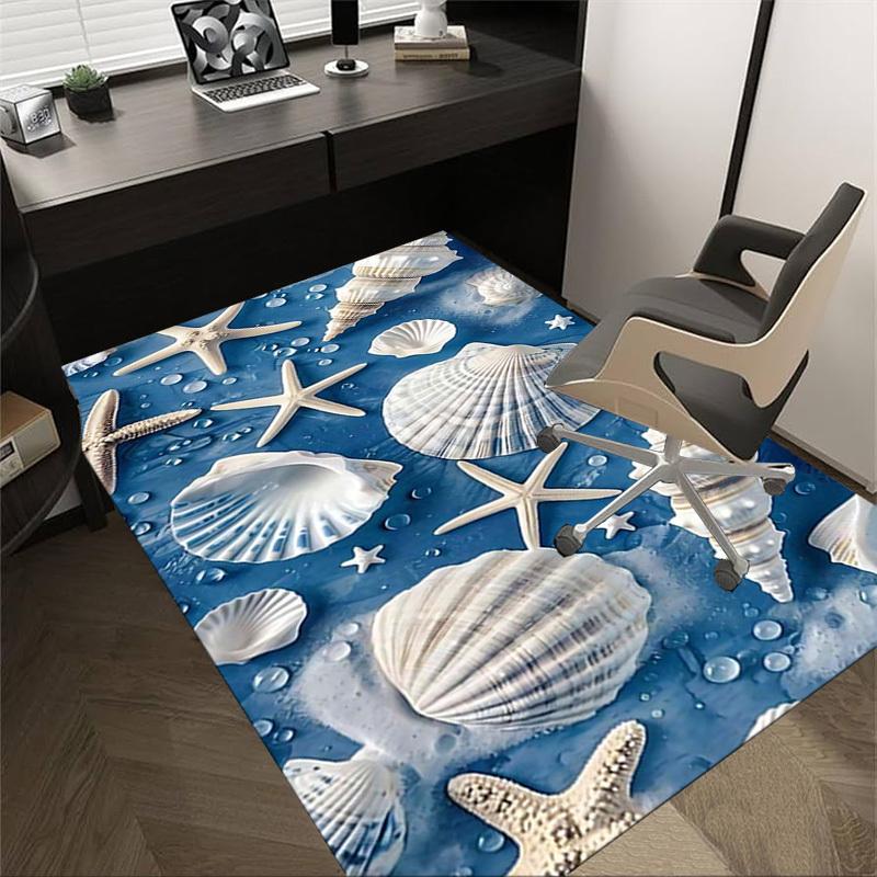 

1PC shell starfish Extra Large Non Slip Floor carpet, Office, family, bedroom, Studio Large Area Rug Indoor Rugs, Vibrant Colors 60cm by 90cm