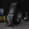 Men's Genuine Leather Automatic Buckle Cowhide Belt - Business Casual Style