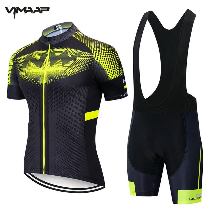 Mens Cycling Jersey Set Short Sleeve Breathable Mesh Bike Apparel Ride