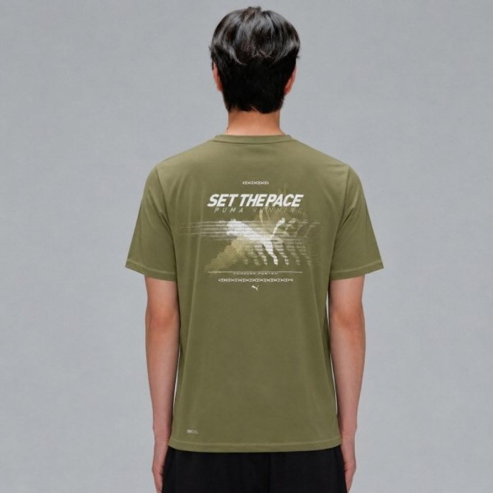 PuMa Men S Running ShorT Sleeve T ShirT M 661472 02