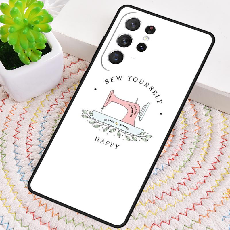 Sewing Machine Print TPU Phone Case For Samsung Galaxy Note 10 Pro S26 S25 S24 S23 S22 Ultra Plus S21 FE S20 Shockproof Cover