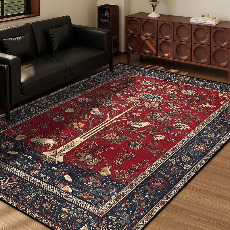 Persian Style Retro Decoration Home Living Room Rug Large Size Non-slip Entrance Door Mats Easy Cleaning Soft Bedroom Carpet