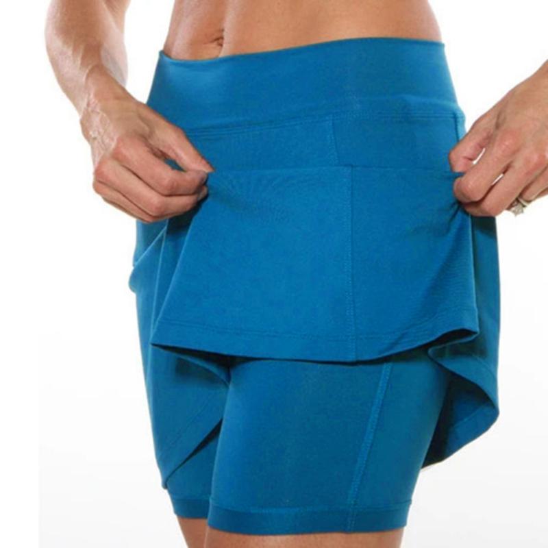 Women's Culottes Solid Color Pocketed Athleisure Pants Short Skirt