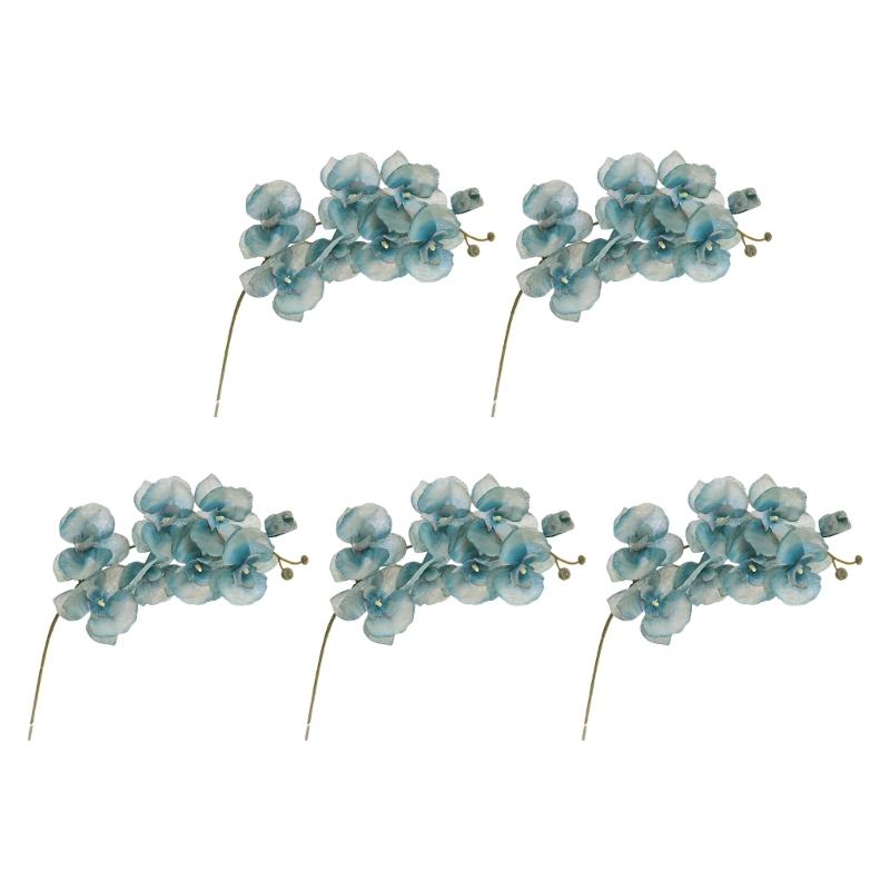 Realistic Artificial Orchids Stem Silk Flower Branch for Permanent Wedding Displays or Home Vases Table Decoration