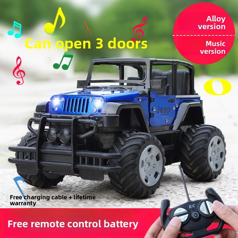 [Alloy Version with Music] 1:24 Scale Electric Wireless Remote-controlled Off-road Drifting Racing Car Four-way Toy Car