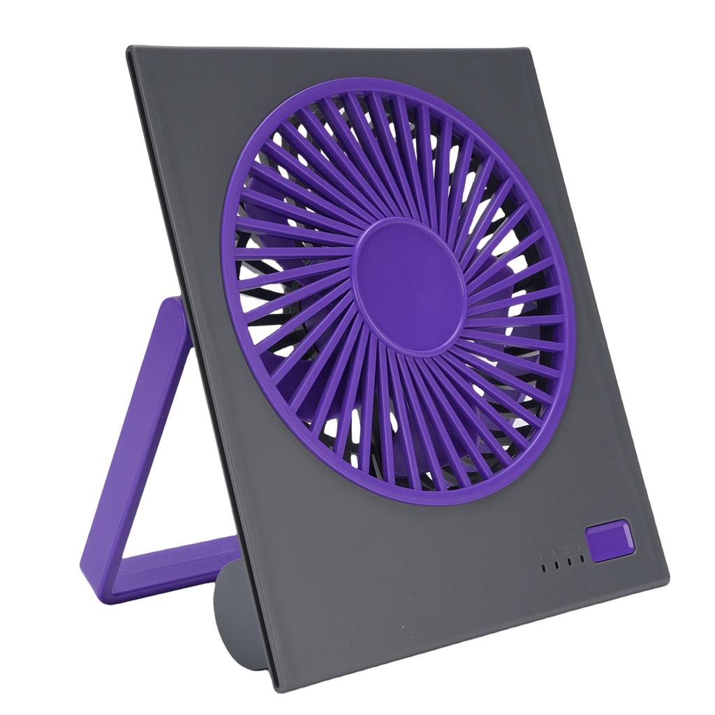 Desk Fan 4 Speeds Adjustable 180 Degree Tilt Folding Quiet Strong Wind Battery Operated Mini