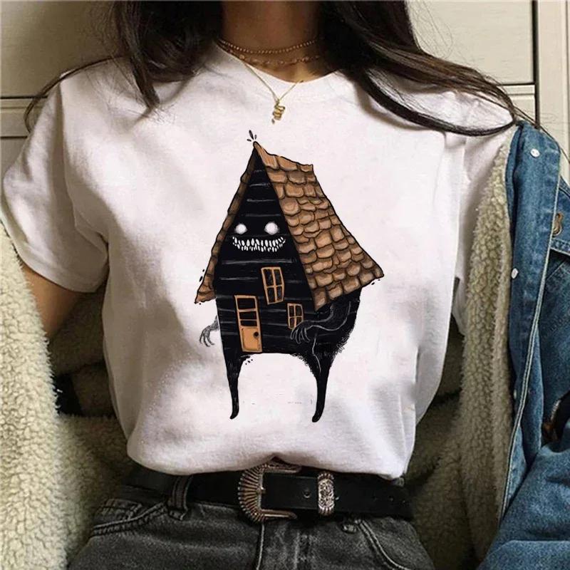 Kawaii Women's Sweet 90s Women's Cartoon Cat Summer Fashion Print Short-sleeved Cute Clothes Tops T-shirts T-shirts