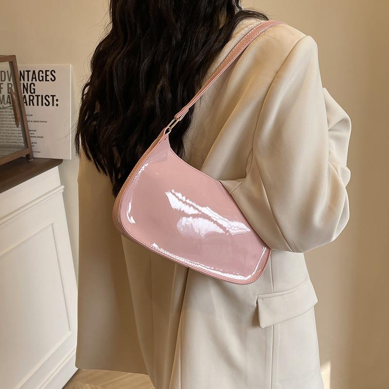 Premium solid color simple women's bag new retro hand bag shoulder underarm bag versatile woman
