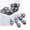 5pcs Black Heart Zirconia Pendant for Women Girls Zirconia Trendy Romantic Jewelry Accessories Gifts Making DIY Accessories