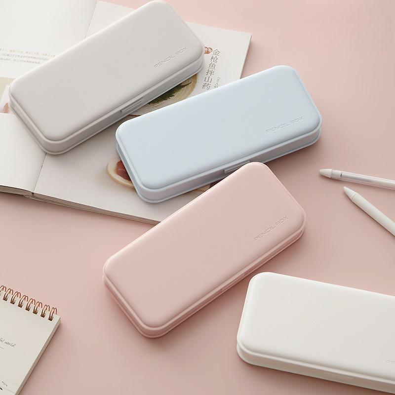1 Piece Mini Pencil Pouch Small Fashion Simplicity Solid Color Series Pencil Case Back To School Lovely Stationery Storage Box