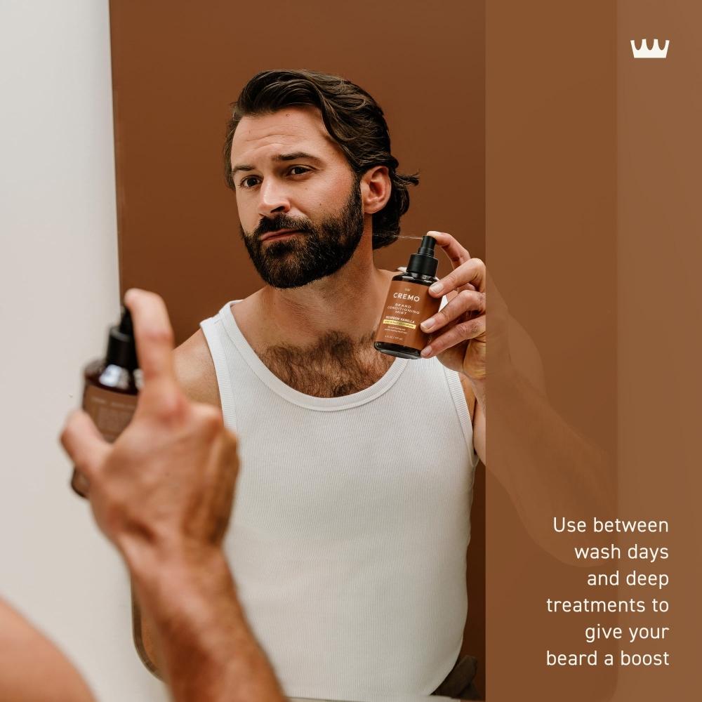 Cremo Beard Conditioning Mist  Bourbon Vanilla Scent  6 Fl Oz