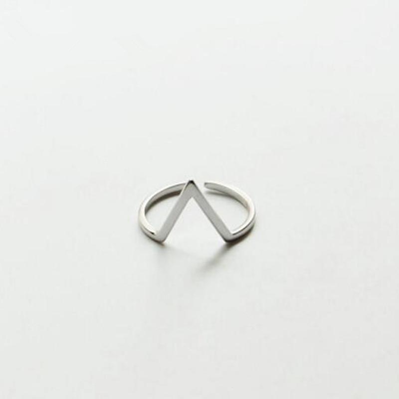 

Ювелирные изделия из стерлингового серебра 925 пробы от Koren Fashion, простые открывающиеся элементы в виде буквы V и геометрической формы, красивые открывающиеся кольца R112