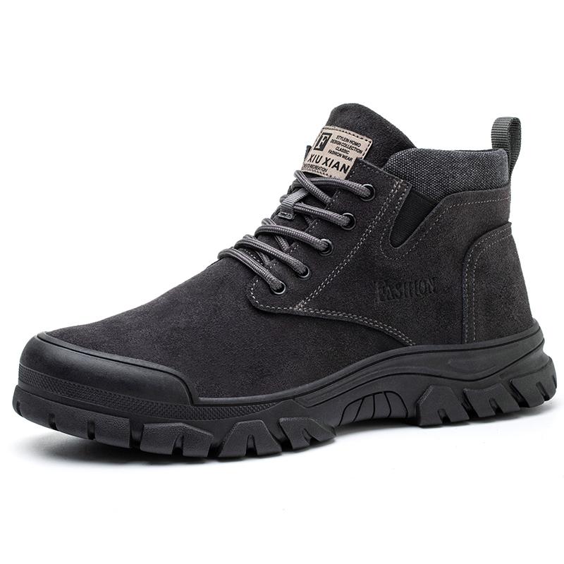 

Рабочая обувь для мужчин Защита от проколов Неразрушимая рабочая обувь Модная рабочая обувь Обувь для работы на открытом воздухе Ботинки со стальным подноском 41 серый