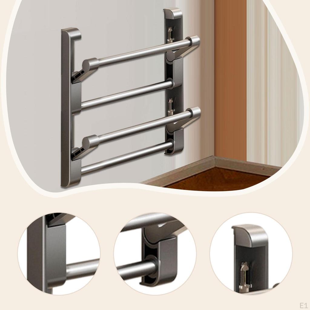 Foldable Wall-mounted Shoe Rack Saves Space And Allows You to Hang Accessories in Caravans, Closets,