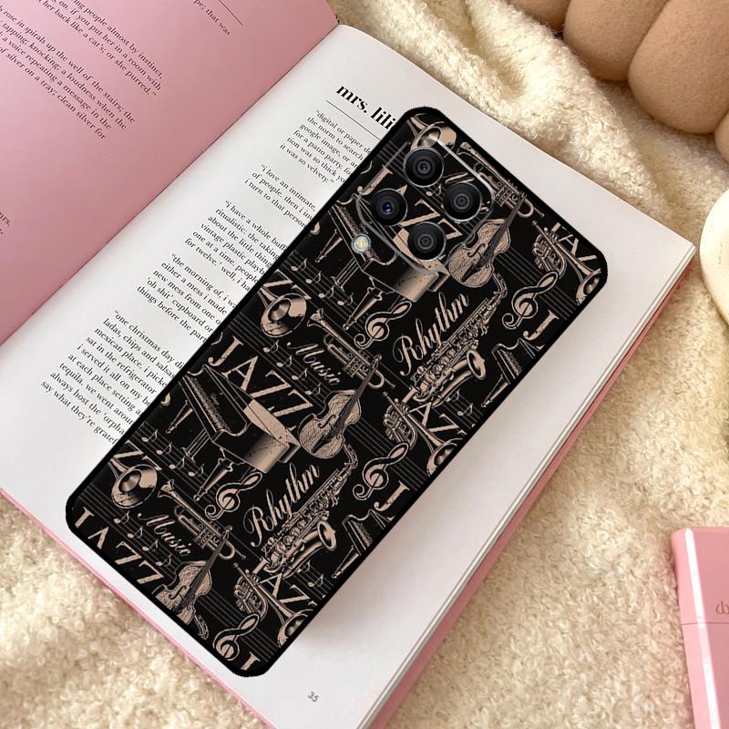 Musical Notes Violin Classical Case For Samsung Galaxy M21 M12 M13 M14 M15 M06 M16 M36 M56 M31 M53 M32 M52 M35 M55 M34 M54