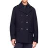 Tommy Hilfiger Solid Double-Breasted Lapel Mid-Length Coat Men coats Navy-Blue 78JA112-410