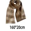 Knitted Fabric Christmas Scarf Snowflake Pattern Neck Wrap Gifts Knitted Scarf  for Women
