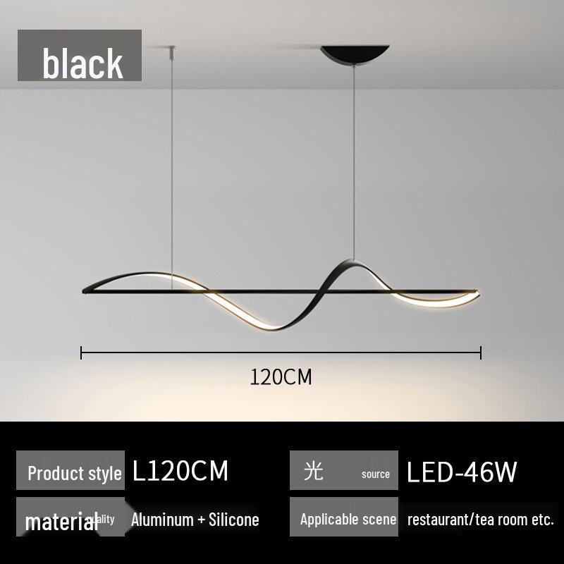 Modern Minimalist Twisted Strip Pendant Light for Dining or Bar