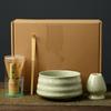 4PCS Japanese Matcha Tea Set Bamboo Whisk Scoop Ceramic Matcha Bowl Traditional Indoor Handmade Tea-making Tools Birthday Gift