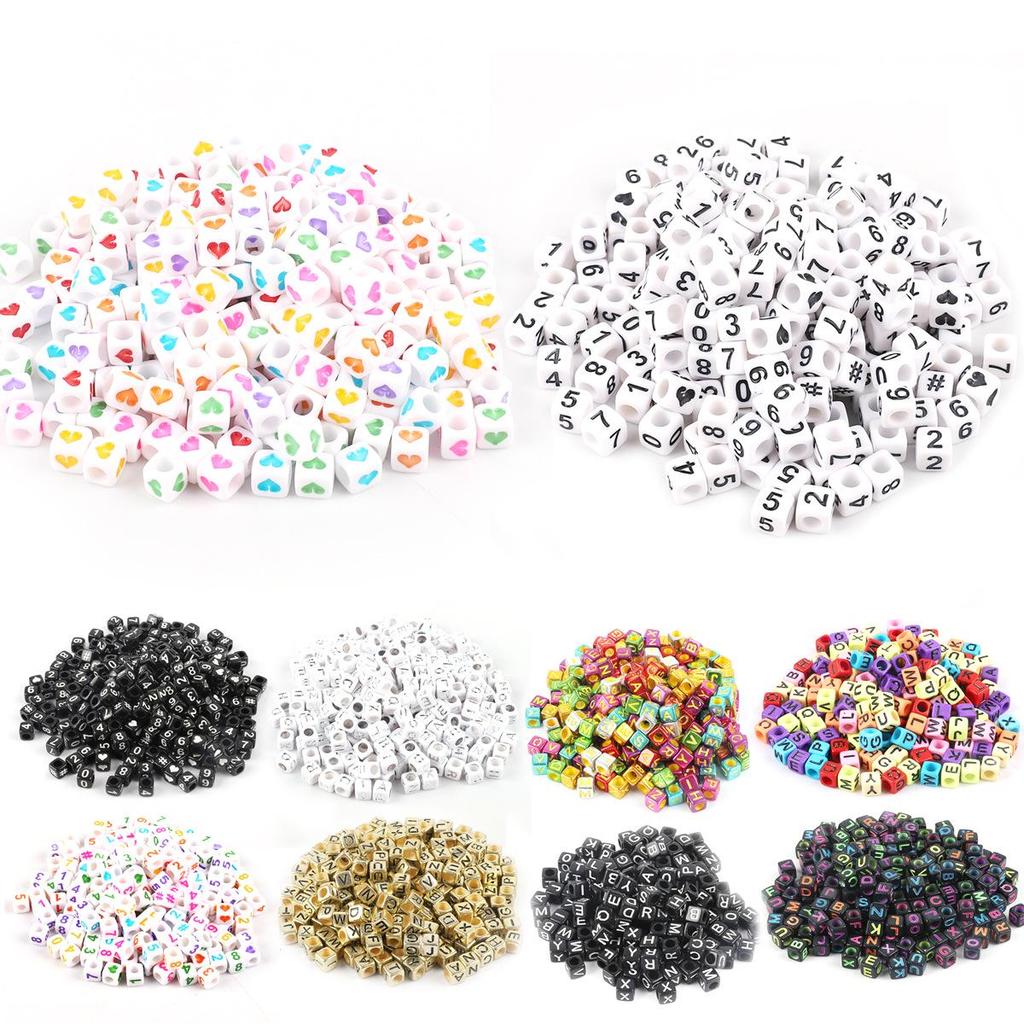 DIY Kids' Educational Alphabet & Number Beads - Acrylic Jewelry Making Kit