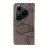For Huawei Pura 80 Pro/80 Pro+ Wallet Case Floral Butterfly Imprint Leather Phone Cover Stand