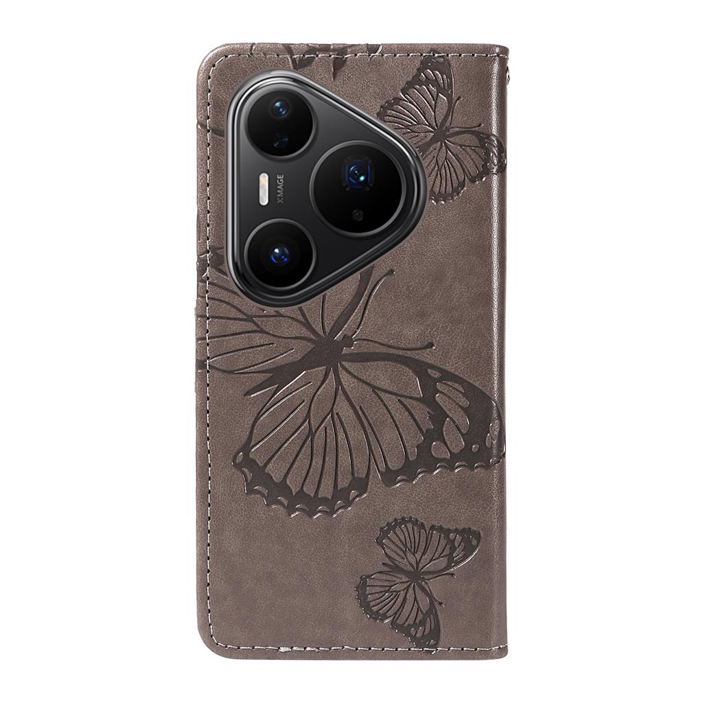For Huawei Pura 80 Pro/80 Pro+ Wallet Case Floral Butterfly Imprint Leather Phone Cover Stand