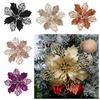 Creative Multi-color ChristmasTree Ornament Plastic Romantic Artificial Hollow Flowers Hollow Xmas Tree Pendant Wedding