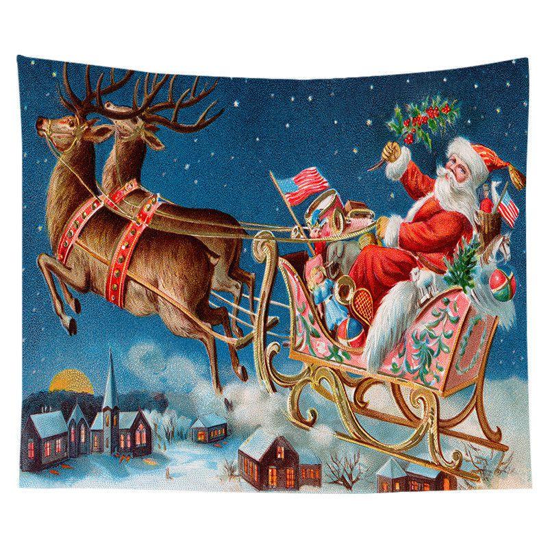 Wall Tapestry Christmas Hanging Cloth Background Xmas Home Decoration Tapestry