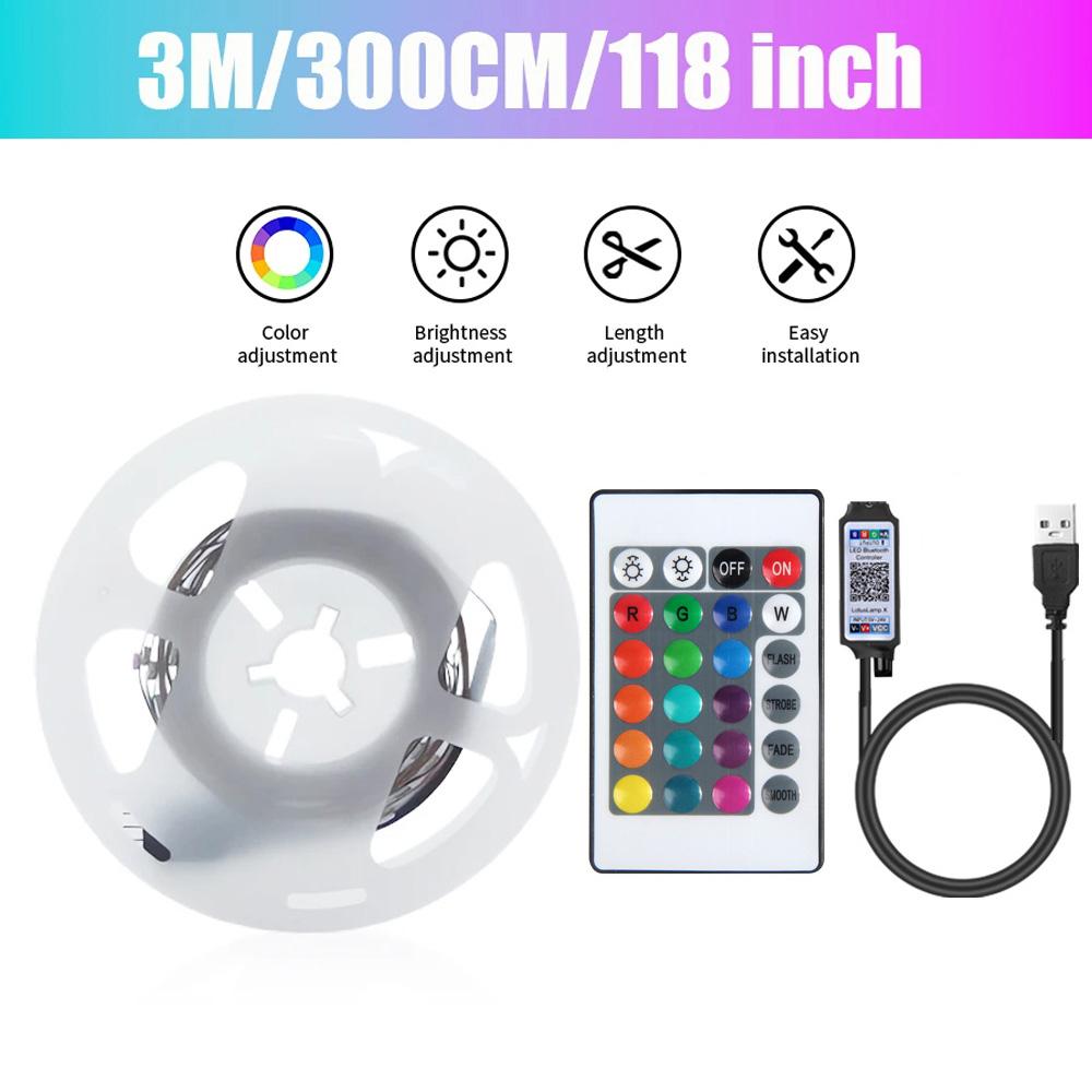 USB 5V Strip Led Lights Tape RGB 3535 Led Wall Room APP Remote Control Flexible LED Tape Diode Lights for Room Home Decoration