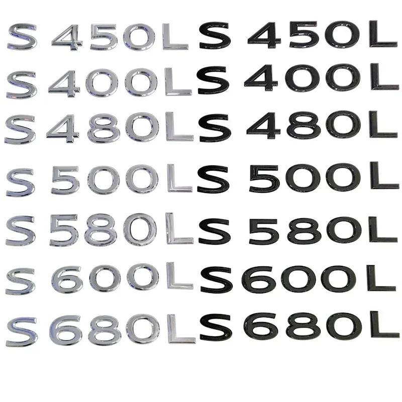 ABS Car Body Side Emblem Sticker Trunk Badge Decals for Mercedes Benz Maybach S400L S450L S480L S500L S580L S600L S680L Exterior