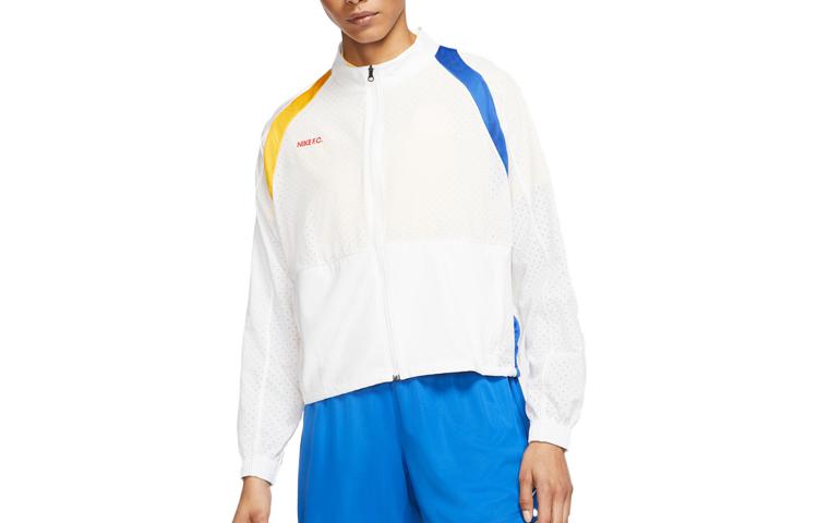 Nike Jackets Women s White/White/University Gold/University Red Stand Collar Moderate Other CK2701-100 L