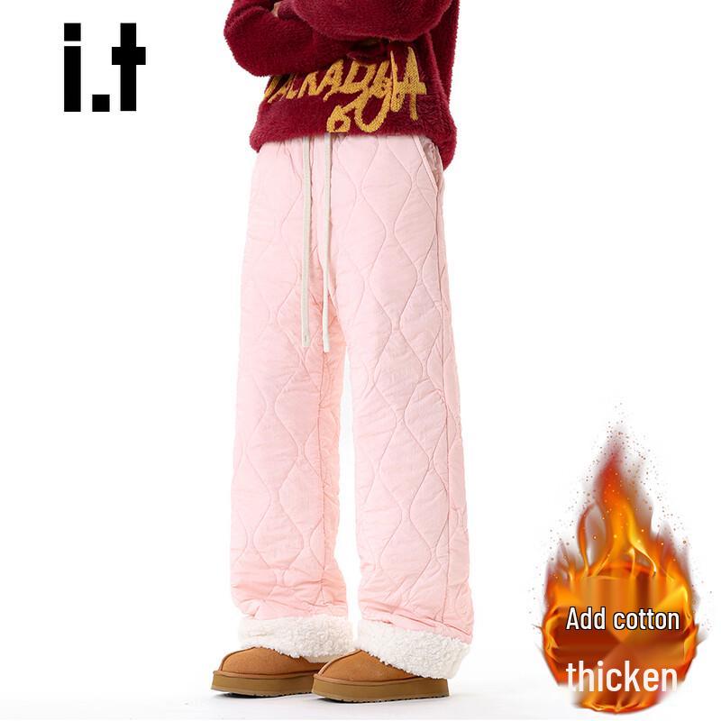 

Men s :CHOCOOLATEit Fleece-Lined Straight-Leg Casual Trousers 2XL