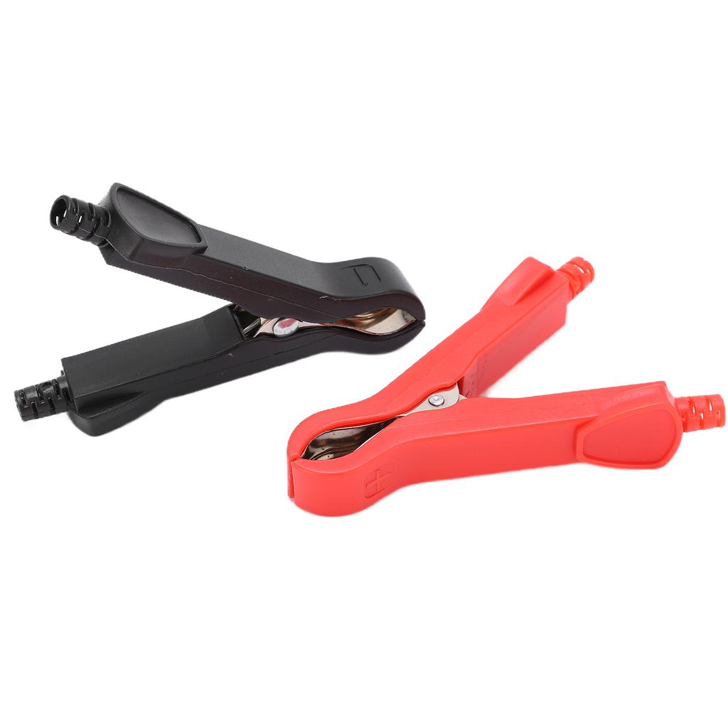 2 Stücke U58 30A Test Clip Messing Vernickelt Test Terminal Klemme mit ABS Schutzhülle Rot Schwarz