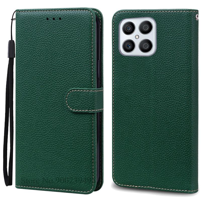 

Чехол HonorX8 4G 5G для Huawei Honor X8, кожаный чехол-кошелек, откидная крышка для Honor X8 X 8, чехол для телефона, чехол, Fundas For Honor X8 5G темно-зеленого