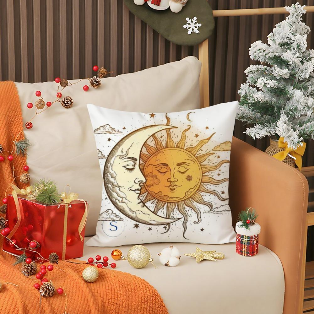 Portia Sun Moon Pattern Pillow Case Printing Pillowcase Living Room Sofa Cushion Cover Bedroom Room Decor