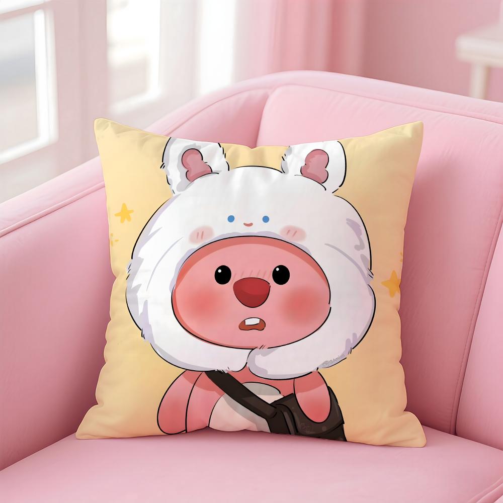 cute L-loppyS Cushion Cover Comfortable Reversible Pillow Cover Ideal for Car Sofa Bedroom & Beyond