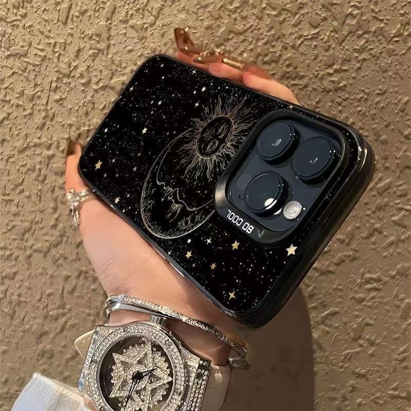 Starry Sky, Sun, and Moon Case for Apple iPhone 16 Pro, 17, 15, Premium, and 14 Pro