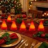 Artificial Christmas Tree Lamp, Light Up Mini Xmas Night Light, Winter Party Ornament Battery Operated Holiday Tabletop Decoration for Indoor