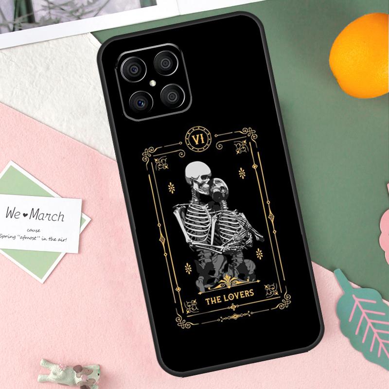 Death Tarot Case For Honor X9b X8b X9a X8a X8 X9 X9c 50 70 90 Lite Honor 200 Pro Magic 7 5 6 Lite Cover