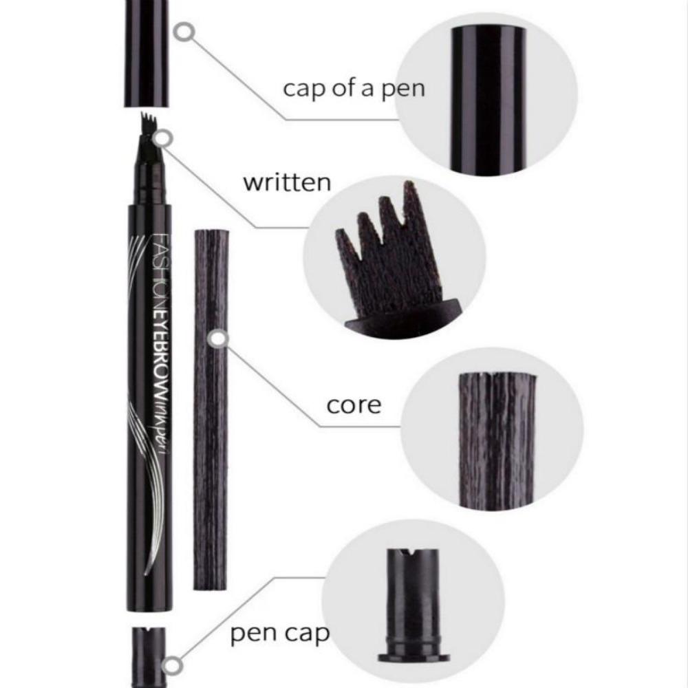 2 Stück Augenbrauenstift Natürlich Wasserfest Vier Krallen für Augenbrauen-Make-up Vier Farben Augenbrauenstift Kosmetik