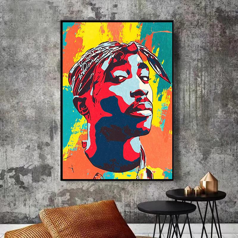 Street Graffiti Abstract Rap Singer Wall Art Poster Prints Home Decor Canvas Painting Living Room Decoration Mural Pictures