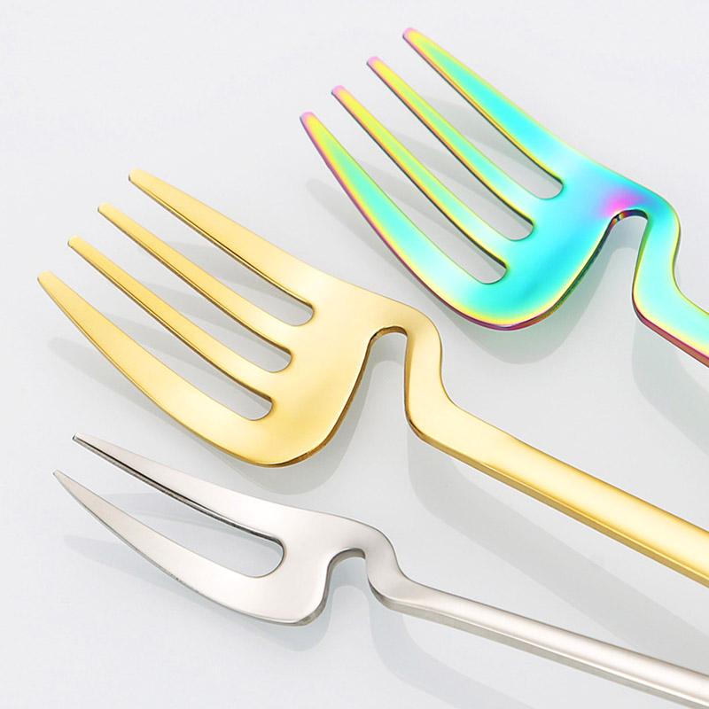 Hangable 5-Piece Tableware Set, Stainless Steel Cutlery Set Dining Utensils Kitchen Dinnerware Set Include Knife/Fork/Spoon/Coffee Spoon